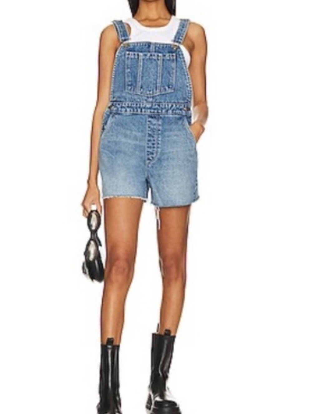 Rolla's Original Short Overalls Light Blue Denim Bib Shortalls Size 14 AU/10 US